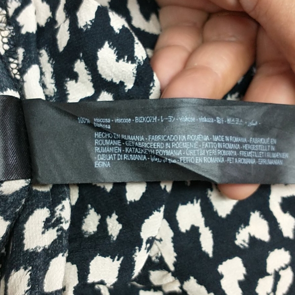 Zara tiered Babydoll Dress Leopard Print Size L - Picture 10 of 10